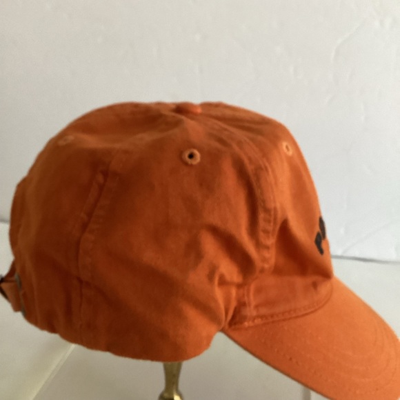Vintage Polo Ralph Lauren Polo Sport RL Cap Hat Strap Back Orange USA Cotton OS - Picture 6 of 10